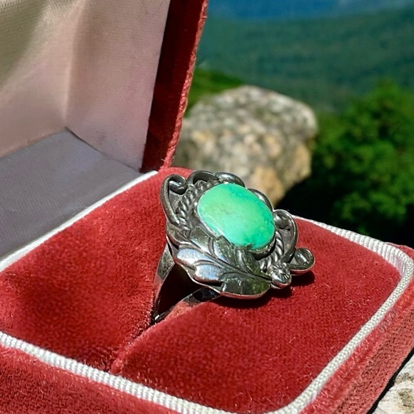 🌺RARE Al Joe Navajo Sterling & Turquoise Ring - Picture 8 of 11